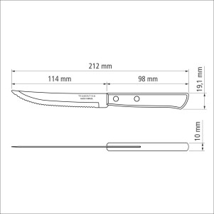 Churrasco Steak Knife Traditional 6 Piece Set 11cm Fackelmann Housewares